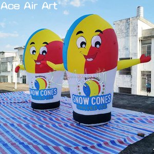 Modèle publicitaire gonflable 3mH Sky Dancer avec main tremblante pour les activités promotionnelles, crème glacée gonflable debout - Product Image 6