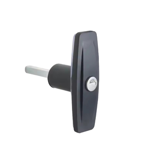 Verrou à poignée en T à ouverture horaire, non fileté, pour bâches de camion avec clé, noir avec joint pour un déverrouillage facile - Product Image 1