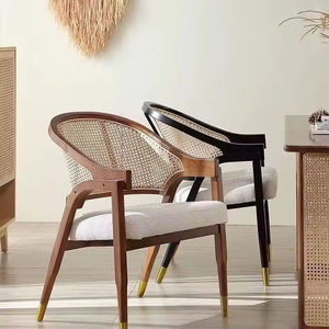 Chaises de salle à manger modernes en bois massif, meubles de cuisine et de salle à manger rembourrés, dotés de cadres en bois élégants - Product Image 2