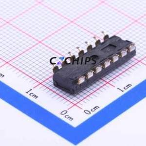 EM-07KP DIP Switch SMD-14P,6.2x18.8mm Switch Flat Toggle, Raised Type Single Pole Single Throw 7 2.54mm - Product Image 2