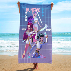 Toallas Estampadas con Dibujos Animados K-Pop, Toalla de Baño Grande de Secado Rápido, Toalla de Playa Resistente a la Arena, Diseño Demon Hunters - Product Image 5