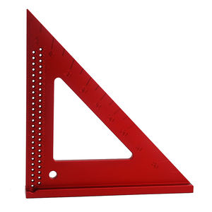 Règle triangulaire de précision en alliage d'aluminium métrique pour le travail du bois Règle de mesure pour menuisiers Trou carré Positionnement Scriber - Product Image 6