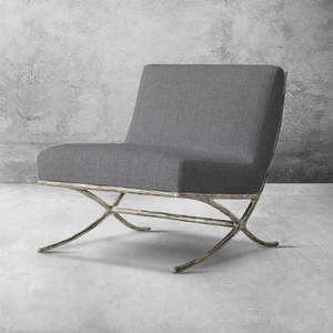 Toptan fiyat Modern döner sandalye x-baz terlik sandalye Metal çerçeve salon sandalye oturma odası otel yatak odası daire için - Product Image 2