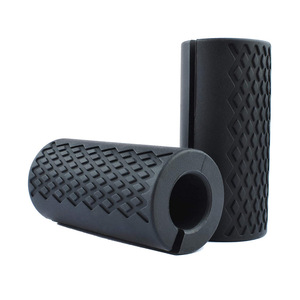 Coexistence 2023 Custom Logo Breathable Unisex Gym Fitness Rubber Barbell Collars Thick Barbell Grips - Product Image 2