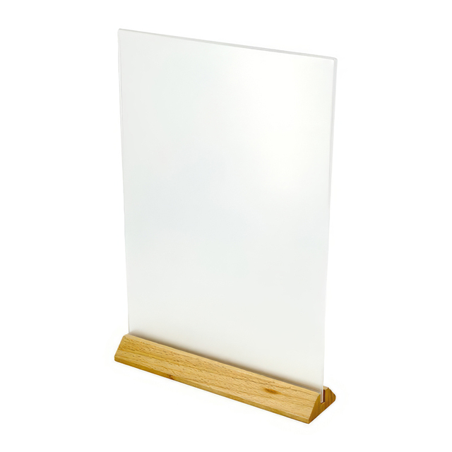 Acrylic Signs Holder Clear Table Signs Stand, Double Sided T Shape Flyer Holder Plastic for Picture Paper Car Wooden Menu Holder