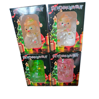 Jouet Squishy en Sucre de Malt de Noël, Arbre de Noël, Bonhomme de Neige, Père Noël, Cube Anti-Stress Pailleté, Vente en Gros