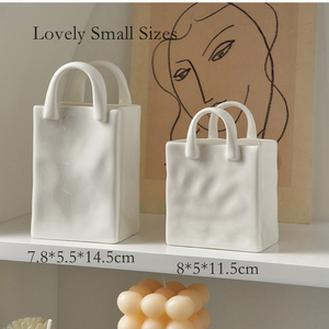 Wholesale Modern Small Table Home Decorative <strong>White</strong> Ceramic Porcelain Unique <strong>Flower</strong> <strong>Vase</strong> - Product Image 6