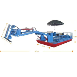 Broyeur de <span class=keywords><strong>roseaux</strong></span> à longues racines, de nénuphar et de jacinthes d'eau, bateau de récolte lacustre, machine de nettoyage de l'eau douce - Product Image 2