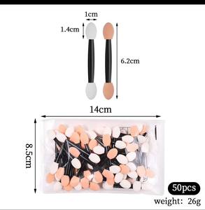 50 Pcs/<span class=keywords><strong>Lot</strong></span> brosses à poudre à ongles éponge applicateur Double face Chrome Pigment facile éponge bâton cosmétique maquillage outils - Product Image 4