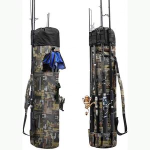 Échantillon gratuit : Housse de rangement noire pour canne à pêche, moulinet, leurres et matériel de pêche en mer - Product Image 1