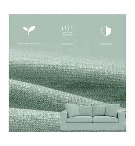 100% 涤纶亚麻手感和外观面料用作沙发，靠垫，枕头，装饰和家纺，椅子面料