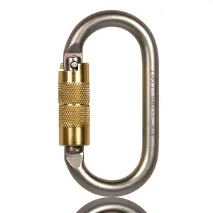 Hicen באיכות גבוהה D בצורת אלומיניום carabiner מסתובב