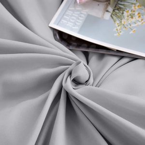 Mohap Gris Clair Microfibre Zip <span class=keywords><strong>Housse</strong></span> <span class=keywords><strong>de</strong></span> <span class=keywords><strong>Couette</strong></span> 2 Taies d'Oreiller Adulte <span class=keywords><strong>Lit</strong></span> Double 220X240 cm 65X65 cm 100% Polyester 400TC Home - Product Image 4