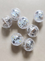 Lampe tactile LED blanche de 2,1 cm à clignotement lent et vibration, en forme de boule, 10 secondes