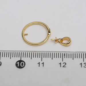 Colgante de Globo de Plata S925 con Perla de 9-10 mm, Accesorios de Bricolaje para Mujer, Bandeja Vacía, Producto Semiacabado 3934 - Componentes para Joyería - Product Image 5