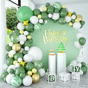 LUCKY New Green Balloon Garland Arch Kit Balloons Arch Set Décorations de fête d'anniversaire pour événements Party Supplies