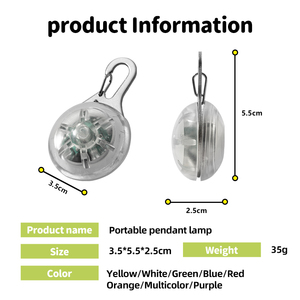 Lampe de nuit LED pour animaux de compagnie, étanche, en plastique, écologique, réglable, lampe de sécurité pour chats et chiens, anti-perte, clignotement multi-modes - Product Image 6