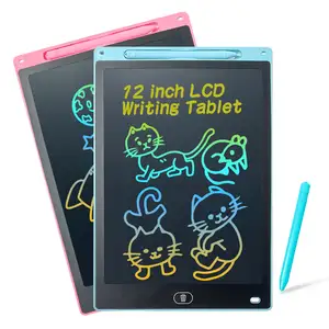 Tableta LCD DIY Tablero de grafiti de escritura a mano para niños Tablero de escritura a color de 12 pulgadas Tablero de dibujo para niños