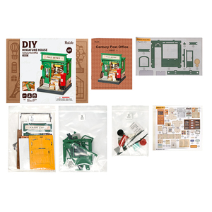 Robotime Rolife Perfect Gift DIY Miniature House DS037 Century <strong>Post</strong> <strong>Office</strong> Model Kit 3D Wooden Puzzles - Product Image 6