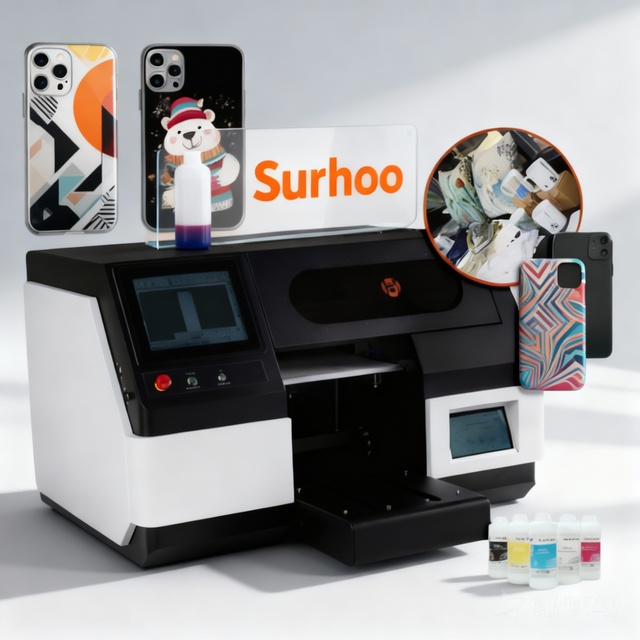 Industrial High-Speed I3200 UV All-in-one Digital Printer with Touch Screen for Leather Flex Egg Label Printing