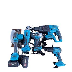 Tragbares 5-teiliges Set OEM Tragbare 800-W-Akku-Schlagbohrmaschine Wiederauf ladbare bürstenlose elektrische Hand bohrmaschine 3 1 Kits Variable Batterie - Product Image 4