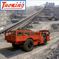 Flotte de camions de transport de matériaux pour mines souterraines avec chargeurs et camions-bennes pour le transport en tunnel