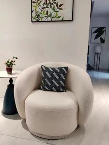 Sillón Individual de Terciopelo con Marco de Lujo Moderno, Estilo Casual, Giratorio, para Sala de Estar - Product Image 5