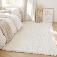 Tapis de chevet en fausse fourrure de mouton, tapis et carpettes de décoration intérieure