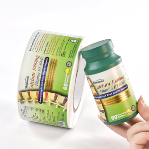 Etiquetas Personalizadas para Botellas de Suplementos - Grabado en 3D y Lámina Dorada |   Apto para uso alimentario, cumple con las normas de la UE/EE. UU. - Product Image 4