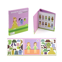 Libro de Rompecabezas Magnético Personalizado de Fábrica, Libro Magnético de Juguetes con Muñecas para Vestir para Niños