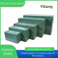 Mousse florale humide YiLiang pour arrangements floraux, blocs de fleuriste, briques pour fleurs artificielles en soie, éponge florale en polystyrène vert pour artisanat floral