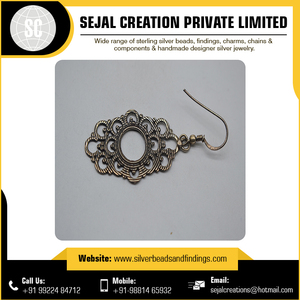 Quantité en vrac Boucles d'oreilles rondes en argent sterling 925 pour femmes Résultats et composants de bijoux de mode - Product Image 3