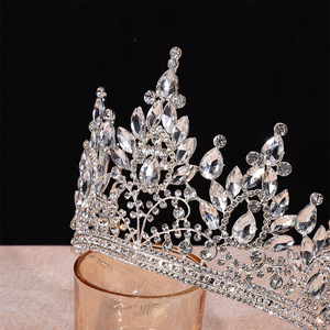 Nueva Tiara <span class=keywords><strong>de</strong></span> Novia, Corona, Accesorio para el Cabello, Ultra Elegante, con Cristales Blancos, Estilo Europeo, para Boda - Product Image 3