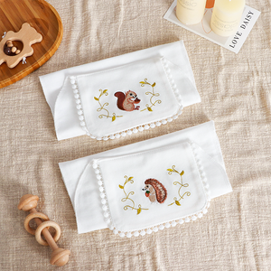 만화 아기 올 코튼 아동용 스웨트셔츠 통기성 면사 유치원 여름 자수 투피스 세트 Keaitao - Product Image 3
