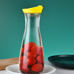 1L botella de vidrio transparente para elaboración casera con tapa de rosca de plástico para agua de limón naranja Tequila venta a granel - Product Image 3