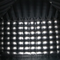 Tente gonflable durable en forme de cube pour bars de discothèque, soirées et événements, personnalisable en couleur, fabriquée en Chine, avec souffleur d'air