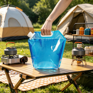 Bulk 5L 10L Collapsible Water Carrier Custom Print Spout Oem Food Grade Water Container For <b>Camping</b> <b>Hiking</b> - Product Image 1
