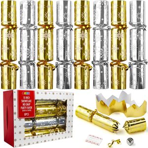 Cajas de Regalo con Diseño Personalizado de Crackers Navideños, Laminación Mate, con Broma y Dulces para Decoración de Fiestas Navideñas y Crema Facial - Product Image 1