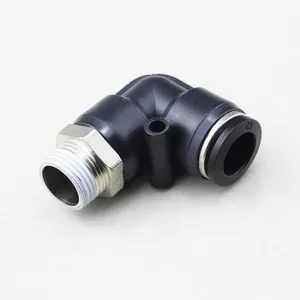 TPL4-M5 4-01 4-02 6-M5 6-01 6-02 8-01 8-02 PL Nickel-plated Male Elbow Pneumatic Connect 90 Degree PVC Elbow Brass Pipe Fitting