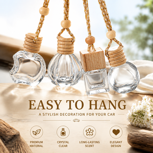 6ml 8ml 10ml Glass Dropper Sealed Screen Printed Various <strong>Car</strong> Pendant Hanging Accessories Empty Perfume Bottle - Product Image 1