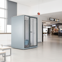 Cabine téléphonique UNIBOOTH robuste en aluminium, insonorisée 30 dB, ignifuge ISO 23351, à montage rapide, pour salle de réunion, usine, exportation mondiale