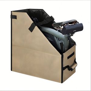 Bolsa de Viaje para Bicicleta, Caja de Almacenamiento Portátil para Bicicleta, para Viajes al Aire Libre, Maletero del Automóvil, Color Marrón - Product Image 2