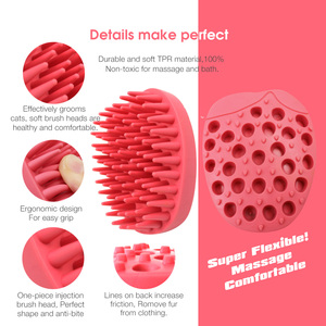 לוגו מותאם אישית sot גומי עיסוי ו רחצה מברשת לכלב וחתול - Product Image 4