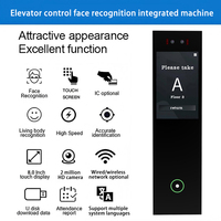 Control de Acceso con Visión Nocturna, Audio y RFID en Formato de Tira Larga, Conectado a Red WiFi, Pantalla Táctil Personalizable OEM, Reconocimiento Facial y de Palma de la Mano para Ascensores