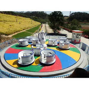 Factory Price Amusement Park Rides Attraction Carnival 36 Seats Rotary Coffee Cup Rides for sale