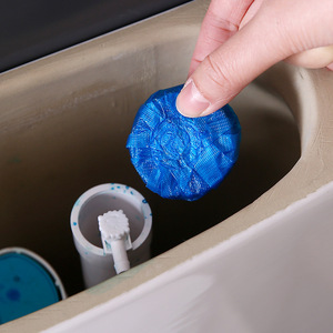Nettoyant automatique pour toilettes, bleu, solide, 10 unités, jetable, pour usage en salle de bain - Product Image 4