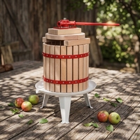 Direct Factory Sale Restaurant Gebruikshandleiding 6L-30L Spirale Design Houten Multifunctionele Fruit- en Groentesapcentrifuge Handmatig