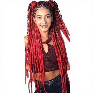 <span class=keywords><strong>Xtrend</strong></span> 3 paquets de 24 pouces, extensions de cheveux roux jumbo à double trame, tissage à basse température, pour tresses torsadées pour femmes - Product Image 2
