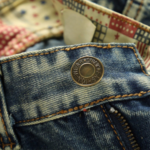 Jean Denim slim Vintage pour hommes, pantalon bon marché, Vintage, couleur délavée, à trous droits - Product Image 4
