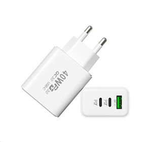 <span class=keywords><strong>Chargeur</strong></span> USB-C double port personnalisé en usine 40W avec protection OTP/OVP - Adaptateur mural de charge rapide pour smartphones et ordinateurs portables, <span class=keywords><strong>achat</strong></span> en gros - Product Image 2